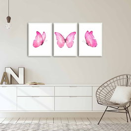 Wallity Cuadro Decorativo Enmarcado en MDF (3 Piezas) Multicolor